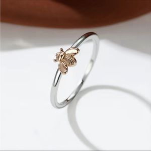 18K Gold Plated Bee Ring Golden Delicate Ring Vintage